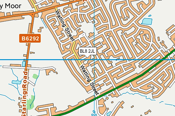 BL8 2JL map - OS VectorMap District (Ordnance Survey)