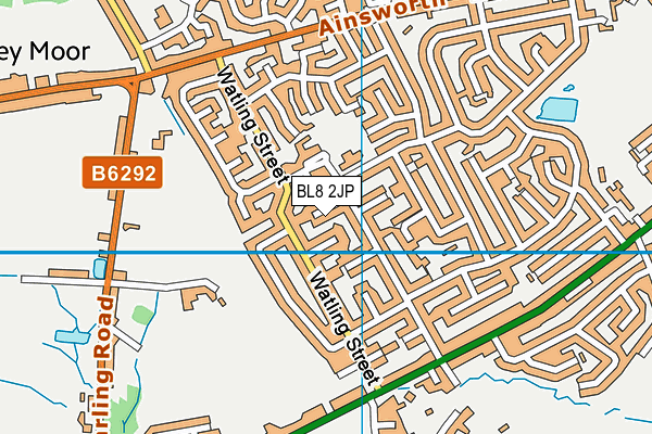 BL8 2JP map - OS VectorMap District (Ordnance Survey)