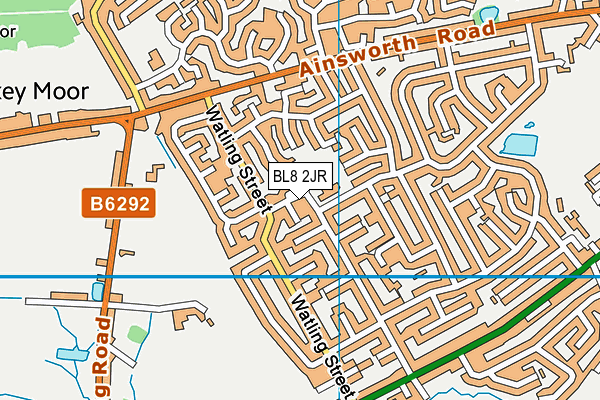 BL8 2JR map - OS VectorMap District (Ordnance Survey)