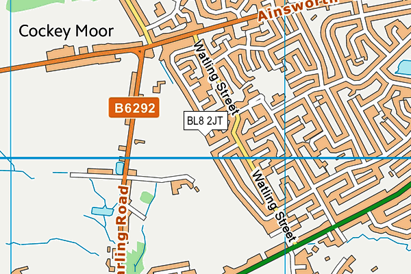 BL8 2JT map - OS VectorMap District (Ordnance Survey)