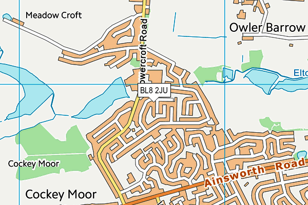 BL8 2JU map - OS VectorMap District (Ordnance Survey)