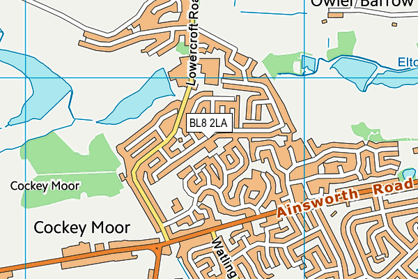 BL8 2LA map - OS VectorMap District (Ordnance Survey)