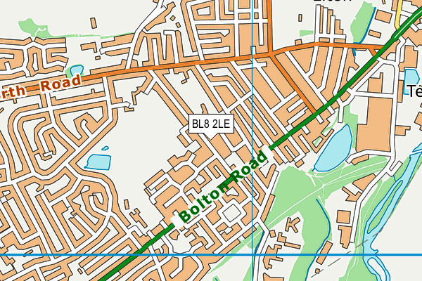 BL8 2LE map - OS VectorMap District (Ordnance Survey)