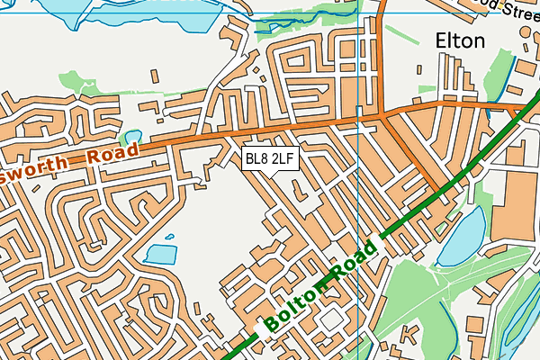 BL8 2LF map - OS VectorMap District (Ordnance Survey)