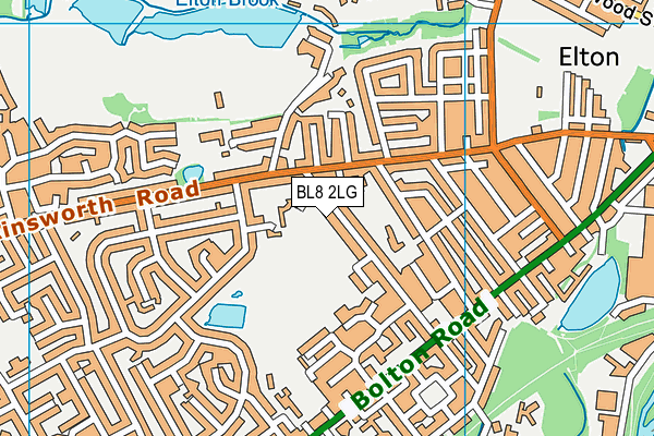 BL8 2LG map - OS VectorMap District (Ordnance Survey)