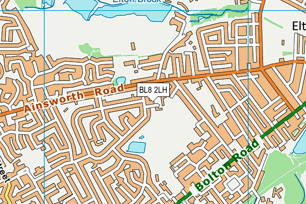 BL8 2LH map - OS VectorMap District (Ordnance Survey)