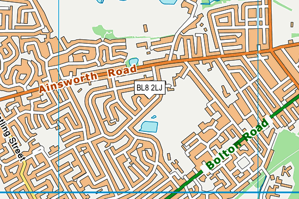 BL8 2LJ map - OS VectorMap District (Ordnance Survey)