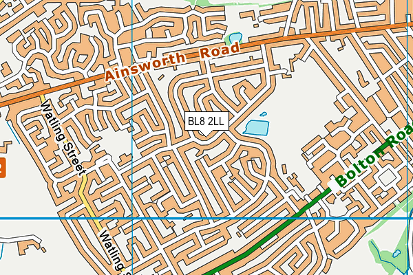 BL8 2LL map - OS VectorMap District (Ordnance Survey)