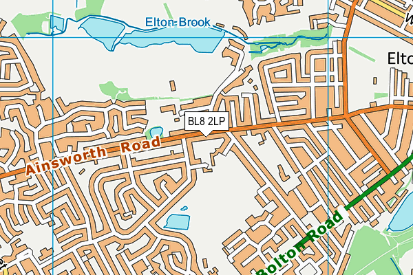BL8 2LP map - OS VectorMap District (Ordnance Survey)