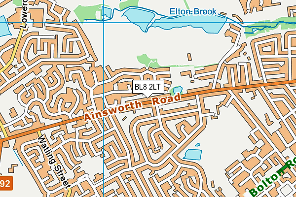 BL8 2LT map - OS VectorMap District (Ordnance Survey)
