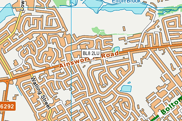 BL8 2LU map - OS VectorMap District (Ordnance Survey)