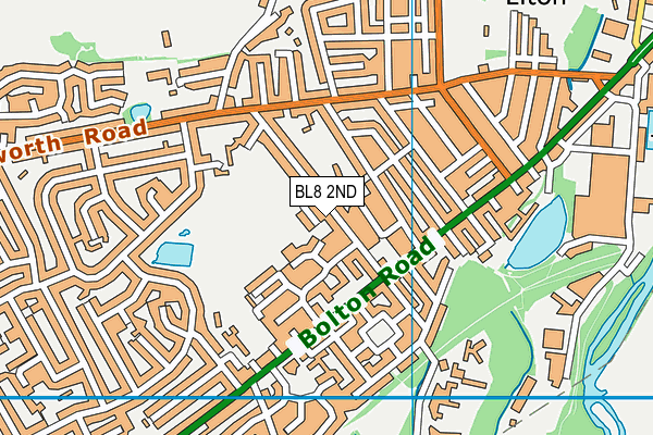 BL8 2ND map - OS VectorMap District (Ordnance Survey)