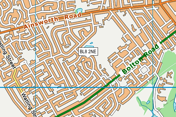 BL8 2NE map - OS VectorMap District (Ordnance Survey)