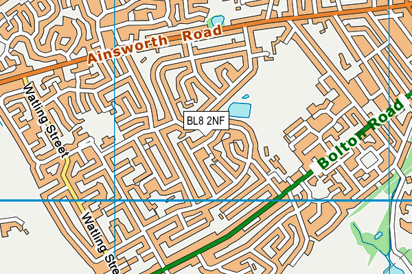 BL8 2NF map - OS VectorMap District (Ordnance Survey)