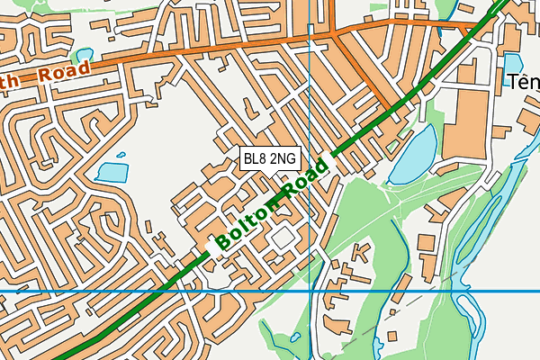 BL8 2NG map - OS VectorMap District (Ordnance Survey)