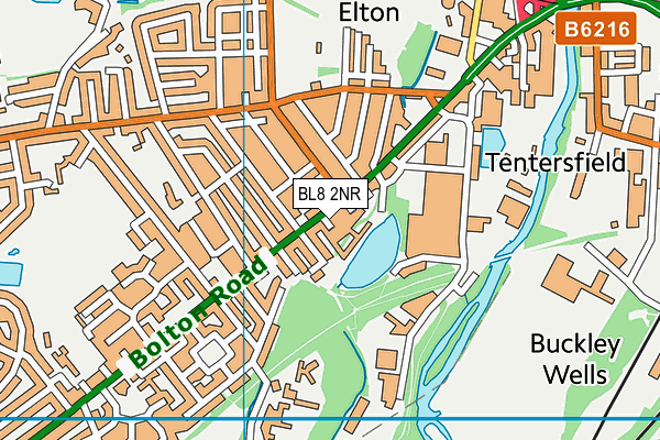 BL8 2NR map - OS VectorMap District (Ordnance Survey)