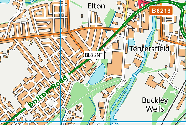 BL8 2NT map - OS VectorMap District (Ordnance Survey)
