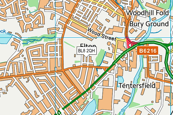 BL8 2QH map - OS VectorMap District (Ordnance Survey)