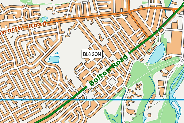 BL8 2QN map - OS VectorMap District (Ordnance Survey)
