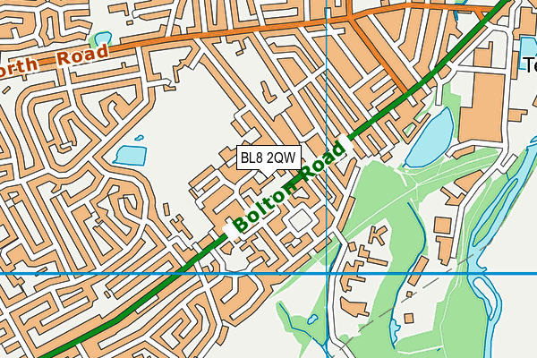 BL8 2QW map - OS VectorMap District (Ordnance Survey)