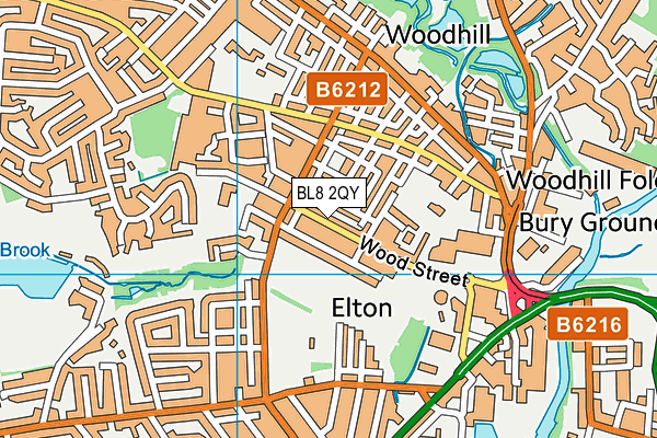 BL8 2QY map - OS VectorMap District (Ordnance Survey)