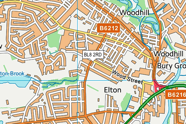 BL8 2RD map - OS VectorMap District (Ordnance Survey)