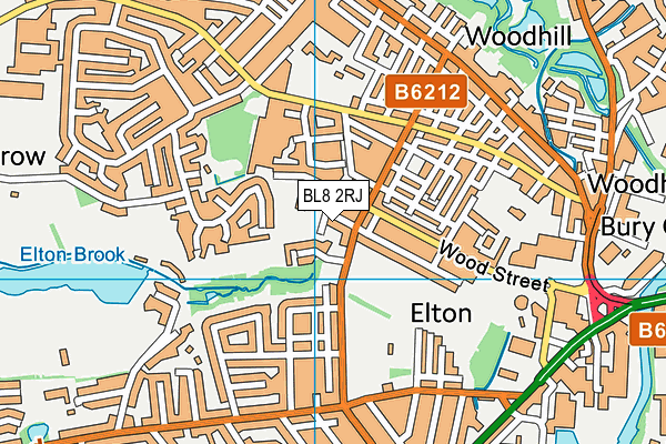 BL8 2RJ map - OS VectorMap District (Ordnance Survey)