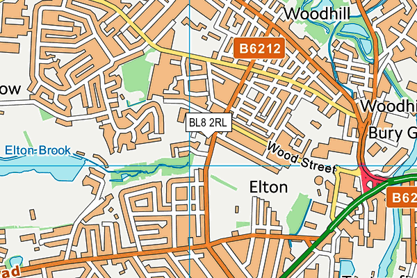 BL8 2RL map - OS VectorMap District (Ordnance Survey)