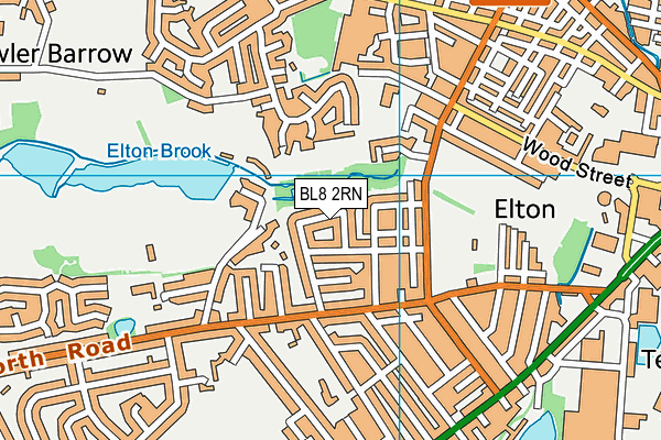 BL8 2RN map - OS VectorMap District (Ordnance Survey)