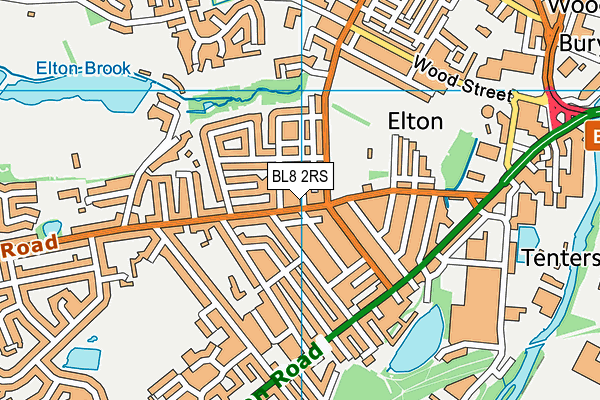 BL8 2RS map - OS VectorMap District (Ordnance Survey)