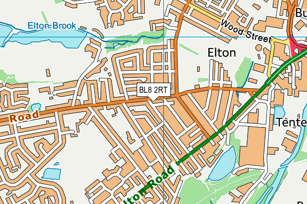 BL8 2RT map - OS VectorMap District (Ordnance Survey)