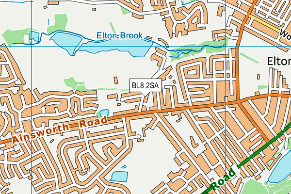 BL8 2SA map - OS VectorMap District (Ordnance Survey)
