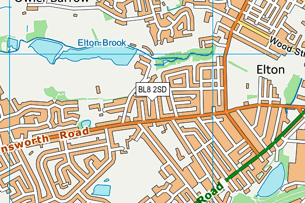 BL8 2SD map - OS VectorMap District (Ordnance Survey)