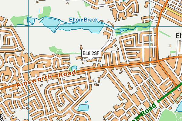 BL8 2SF map - OS VectorMap District (Ordnance Survey)