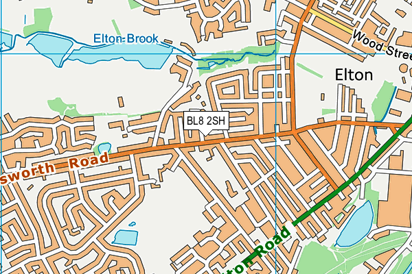 BL8 2SH map - OS VectorMap District (Ordnance Survey)