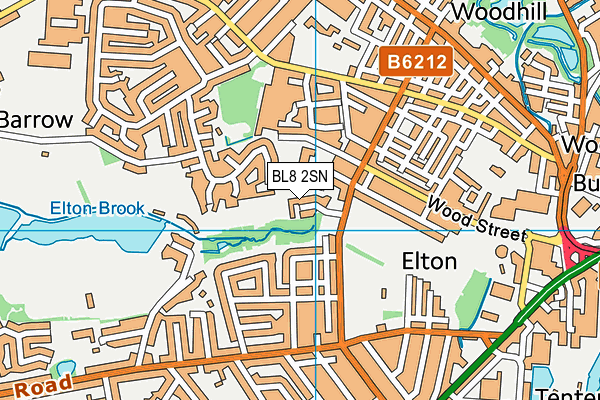 BL8 2SN map - OS VectorMap District (Ordnance Survey)