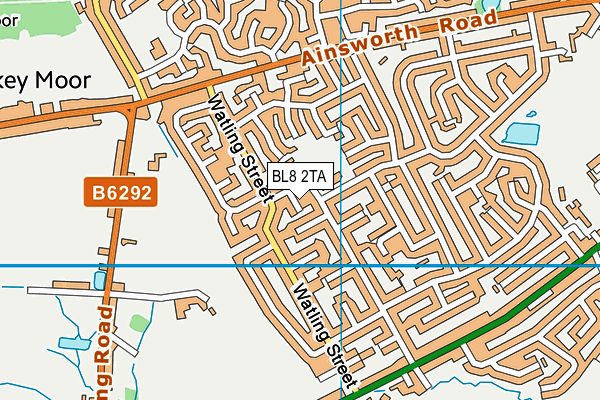 BL8 2TA map - OS VectorMap District (Ordnance Survey)