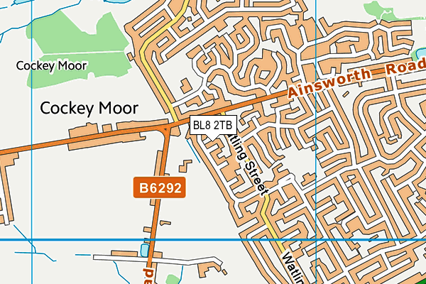 BL8 2TB map - OS VectorMap District (Ordnance Survey)