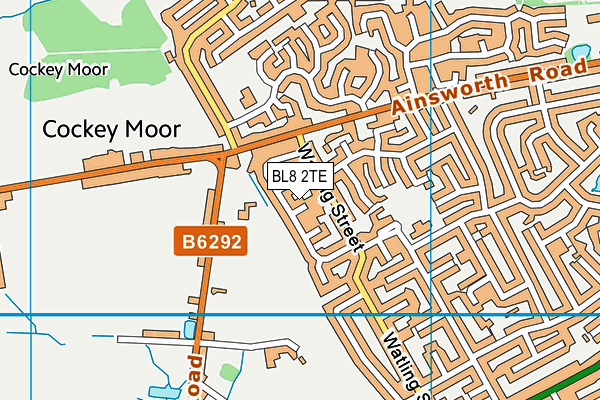 BL8 2TE map - OS VectorMap District (Ordnance Survey)