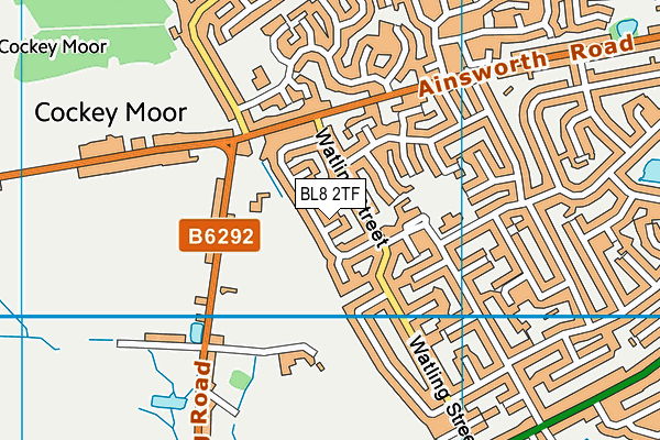 BL8 2TF map - OS VectorMap District (Ordnance Survey)