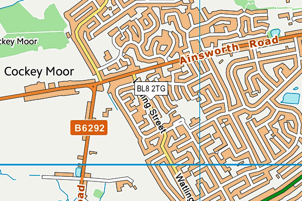 BL8 2TG map - OS VectorMap District (Ordnance Survey)