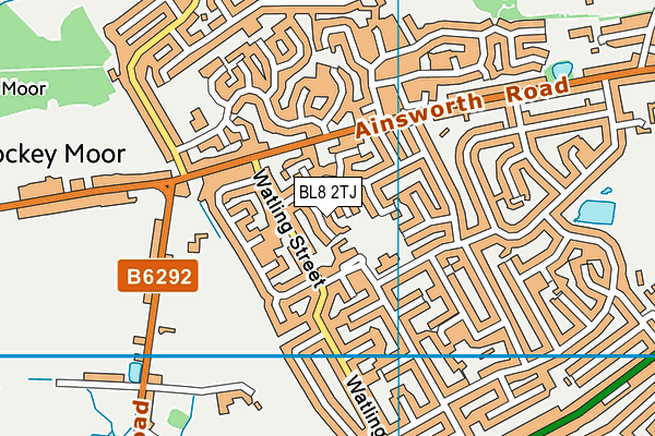 BL8 2TJ map - OS VectorMap District (Ordnance Survey)