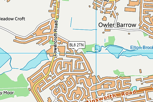 BL8 2TN map - OS VectorMap District (Ordnance Survey)