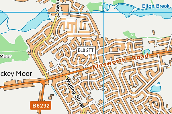 BL8 2TT map - OS VectorMap District (Ordnance Survey)