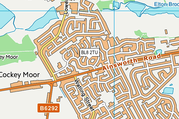 BL8 2TU map - OS VectorMap District (Ordnance Survey)