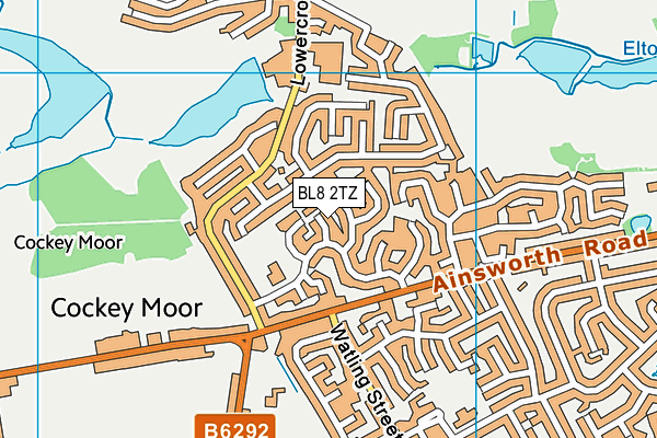 BL8 2TZ map - OS VectorMap District (Ordnance Survey)