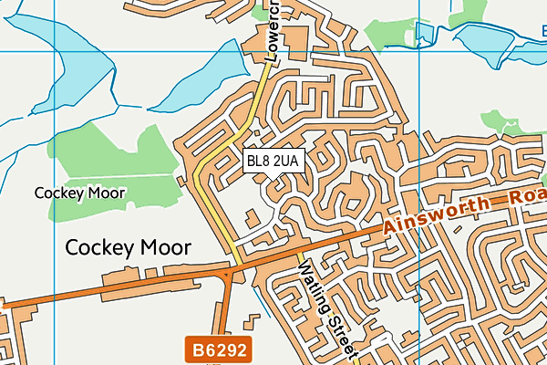 BL8 2UA map - OS VectorMap District (Ordnance Survey)