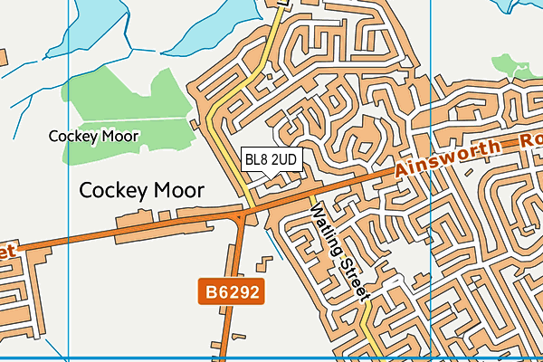 BL8 2UD map - OS VectorMap District (Ordnance Survey)
