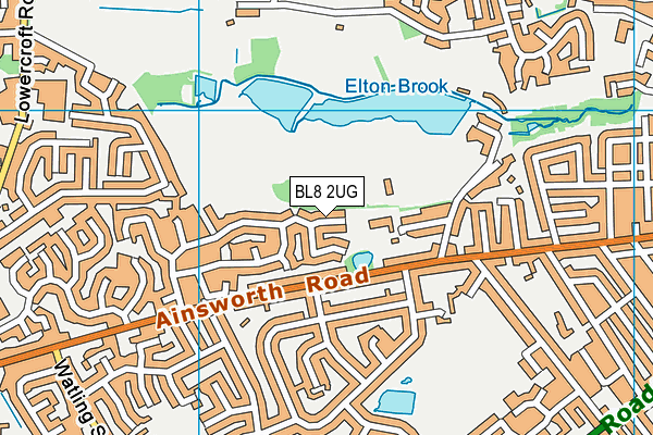 BL8 2UG map - OS VectorMap District (Ordnance Survey)