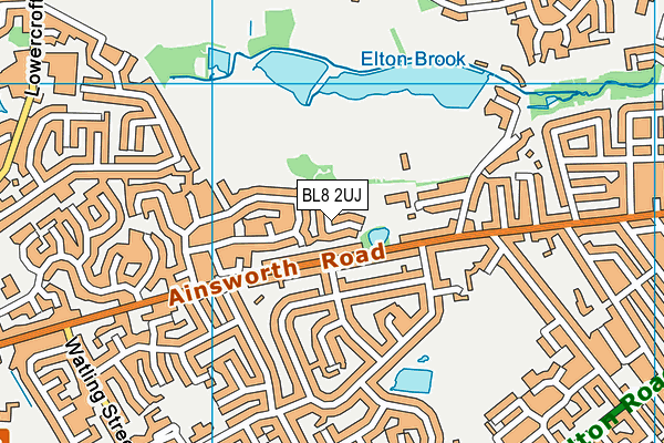 BL8 2UJ map - OS VectorMap District (Ordnance Survey)